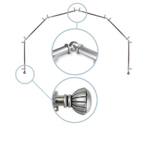 Load image into Gallery viewer, Magnolia 13/16" 6-Sided Bay Curtain Rod