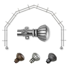 Load image into Gallery viewer, Magnolia 13/16" 6-Sided Double Bay Curtain Rod