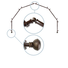 Load image into Gallery viewer, Magnolia 13/16" 6-Sided Bay Curtain Rod