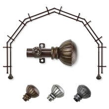 Load image into Gallery viewer, Magnolia 13/16" 6-Sided Double Bay Curtain Rod