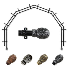Load image into Gallery viewer, Forest 13/16" 6-Sided Double Bay Curtain Rod