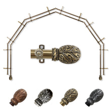 Load image into Gallery viewer, Forest 13/16" 6-Sided Double Bay Curtain Rod