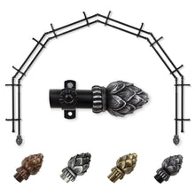 Load image into Gallery viewer, Bud 13/16" 6-Sided Double Bay Curtain Rod