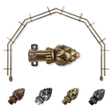 Load image into Gallery viewer, Bud 13/16" 6-Sided Double Bay Curtain Rod