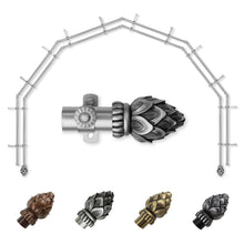 Load image into Gallery viewer, Bud 13/16" 6-Sided Double Bay Curtain Rod
