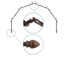 Load image into Gallery viewer, Bud 13/16" 6-Sided Bay Curtain Rod