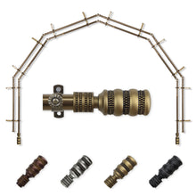 Load image into Gallery viewer, Dollop 13/16" 6-Sided Double Bay Curtain Rod