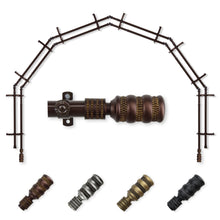 Load image into Gallery viewer, Dollop 13/16" 6-Sided Double Bay Curtain Rod