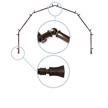 Load image into Gallery viewer, Fort 13/16" 6-Sided Bay Curtain Rod