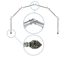Load image into Gallery viewer, Ember 13/16" 6-Sided Bay Curtain Rod