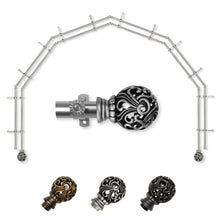 Load image into Gallery viewer, Adora 13/16" 6-Sided Double Bay Curtain Rod
