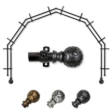 Load image into Gallery viewer, Bonbon 13/16" 6-Sided Double Bay Curtain Rod