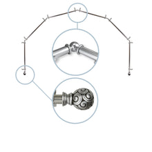 Load image into Gallery viewer, Bonbon 13/16" 6-Sided Bay Curtain Rod