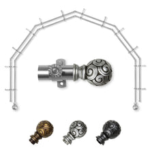 Load image into Gallery viewer, Bonbon 13/16" 6-Sided Double Bay Curtain Rod