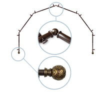 Load image into Gallery viewer, Bonbon 13/16" 6-Sided Bay Curtain Rod