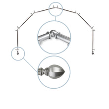 Load image into Gallery viewer, Garnet 13/16" 6-Sided Bay Curtain Rod