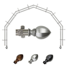 Load image into Gallery viewer, Garnet 13/16" 6-Sided Double Bay Curtain Rod