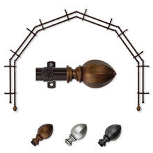 Load image into Gallery viewer, Garnet 13/16" 6-Sided Double Bay Curtain Rod