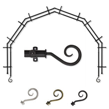 Load image into Gallery viewer, Curl 13/16" 6-Sided Double Bay Curtain Rod