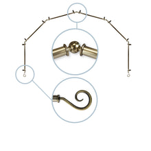 Load image into Gallery viewer, Curl 13/16" 6-Sided Bay Curtain Rod