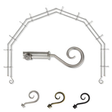 Load image into Gallery viewer, Curl 13/16" 6-Sided Double Bay Curtain Rod