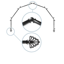 Load image into Gallery viewer, Fan 13/16" 6-Sided Bay Curtain Rod
