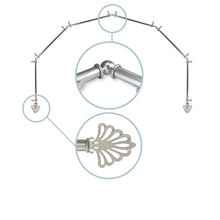 Load image into Gallery viewer, Fan 13/16" 6-Sided Bay Curtain Rod