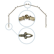 Load image into Gallery viewer, Spire 13/16" 6-Sided Bay Curtain Rod