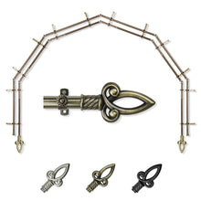Load image into Gallery viewer, Spire 13/16" 6-Sided Double Bay Curtain Rod