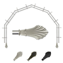 Load image into Gallery viewer, Fin 13/16" 6-Sided Double Bay Curtain Rod