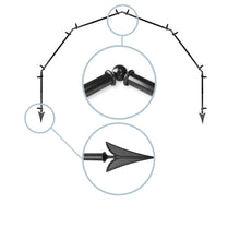 Load image into Gallery viewer, Alpha 13/16" 6-Sided Bay Curtain Rod