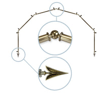 Load image into Gallery viewer, Alpha 13/16" 6-Sided Bay Curtain Rod