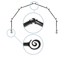 Load image into Gallery viewer, Spiral 13/16" 6-Sided Bay Curtain Rod