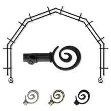 Load image into Gallery viewer, Spiral 13/16" 6-Sided Double Bay Curtain Rod