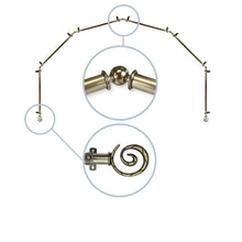 Load image into Gallery viewer, Spiral 13/16" 6-Sided Bay Curtain Rod