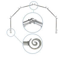 Load image into Gallery viewer, Spiral 13/16" 6-Sided Bay Curtain Rod