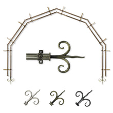 Load image into Gallery viewer, Fleur 13/16" 6-Sided Double Bay Curtain Rod