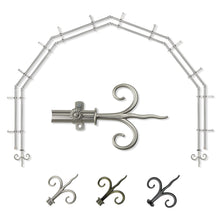 Load image into Gallery viewer, Fleur 13/16" 6-Sided Double Bay Curtain Rod