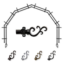 Load image into Gallery viewer, Swan 13/16" 6-Sided Double Bay Curtain Rod