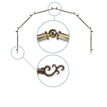 Load image into Gallery viewer, Swan 13/16" 6-Sided Bay Curtain Rod