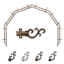 Load image into Gallery viewer, Swan 13/16" 6-Sided Double Bay Curtain Rod