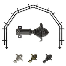 Load image into Gallery viewer, Bloom 13/16" 6-Sided Double Bay Curtain Rod