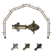 Load image into Gallery viewer, Bloom 13/16" 6-Sided Double Bay Curtain Rod