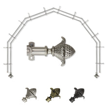 Load image into Gallery viewer, Bloom 13/16" 6-Sided Double Bay Curtain Rod