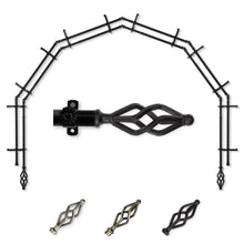 Load image into Gallery viewer, Marquise 13/16" 6-Sided Double Bay Curtain Rod