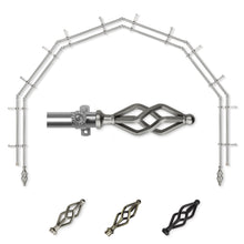 Load image into Gallery viewer, Marquise 13/16" 6-Sided Double Bay Curtain Rod