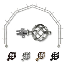 Load image into Gallery viewer, Twist 13/16" 6-Sided Double Bay Curtain Rod