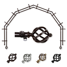 Load image into Gallery viewer, Twist 13/16" 6-Sided Double Bay Curtain Rod