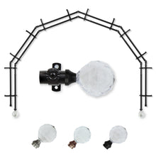 Load image into Gallery viewer, Faceted 13/16" 6-Sided Double Bay Curtain Rod