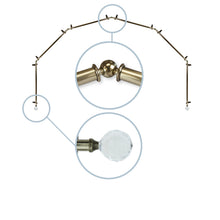 Load image into Gallery viewer, Faceted 13/16" 6-Sided Bay Curtain Rod